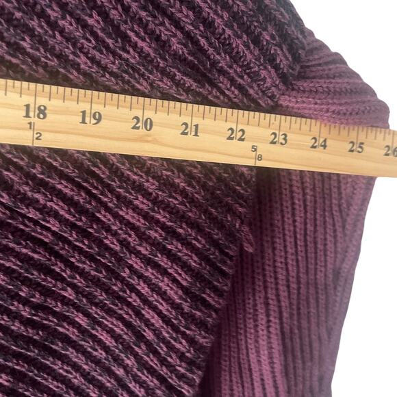 Lisa Rinna Collection Women Large Red Maroon Wrap Cardigan Chunky Sweater - Picture 9 of 10